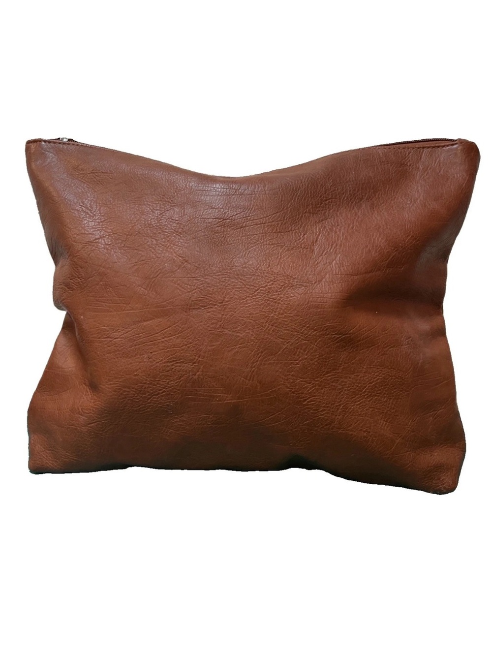 Free People Brown Faux Leather Clutch
